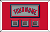 Boston Name & Three World Series Jersey Patches - Road Gray - Triple Mat 2
