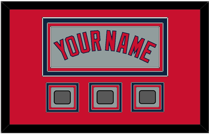 Boston Name & Three World Series Champions Patches - Road Gray - Premier Tier 2