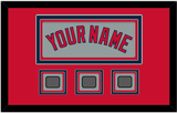 Boston Name & Three World Series Jersey Patches - Road Gray - Triple Mat 2