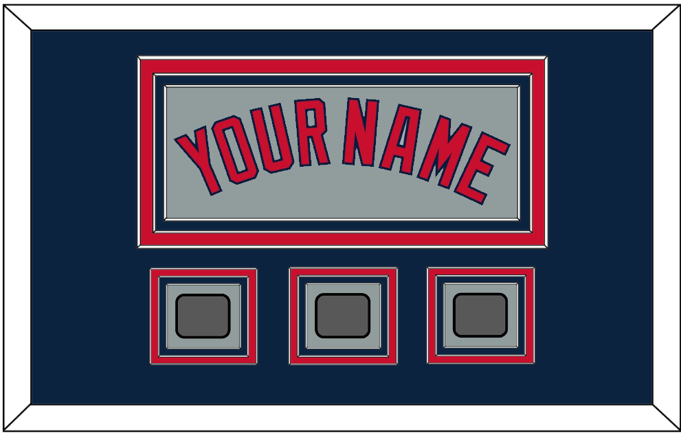 Boston Name & Three World Series Jersey Patches - Road Gray - Premier Tier 3