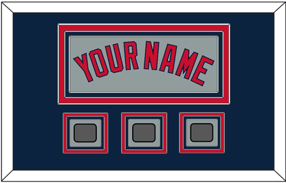Boston Name & Three World Series Jersey Patches - Road Gray - Premier Tier 3