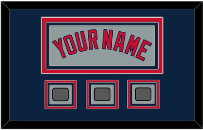 Boston Name & Three World Series Jersey Patches - Road Gray - Premier Tier 3