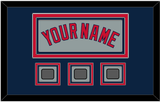 Boston Name & Three World Series Champions Patches - Road Gray - Triple Mat 3