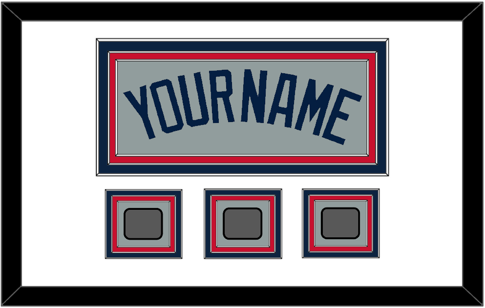 Boston Name & Three World Series Jersey Patches - Road Gray (2009-2013) - Premier Tier 1