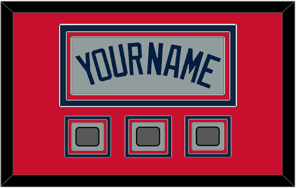 Boston Name & Three World Series Jersey Patches - Road Gray (2009-2013) - Premier Tier 2