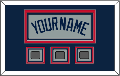 Boston Name & Three World Series Jersey Patches - Road Gray (2009-2013) - Premier Tier 3