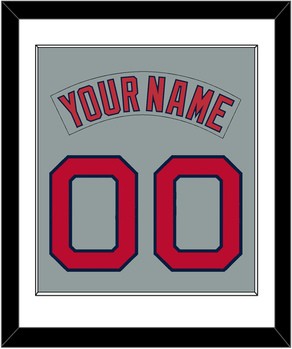 Boston Nameplate & Number (Back) Combined - Road Gray (1992-2008) - Essential Tier 1
