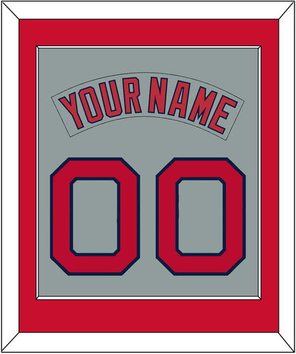 Boston Nameplate & Number (Back) Combined - Road Gray (1992-2008) - Essential Tier 2