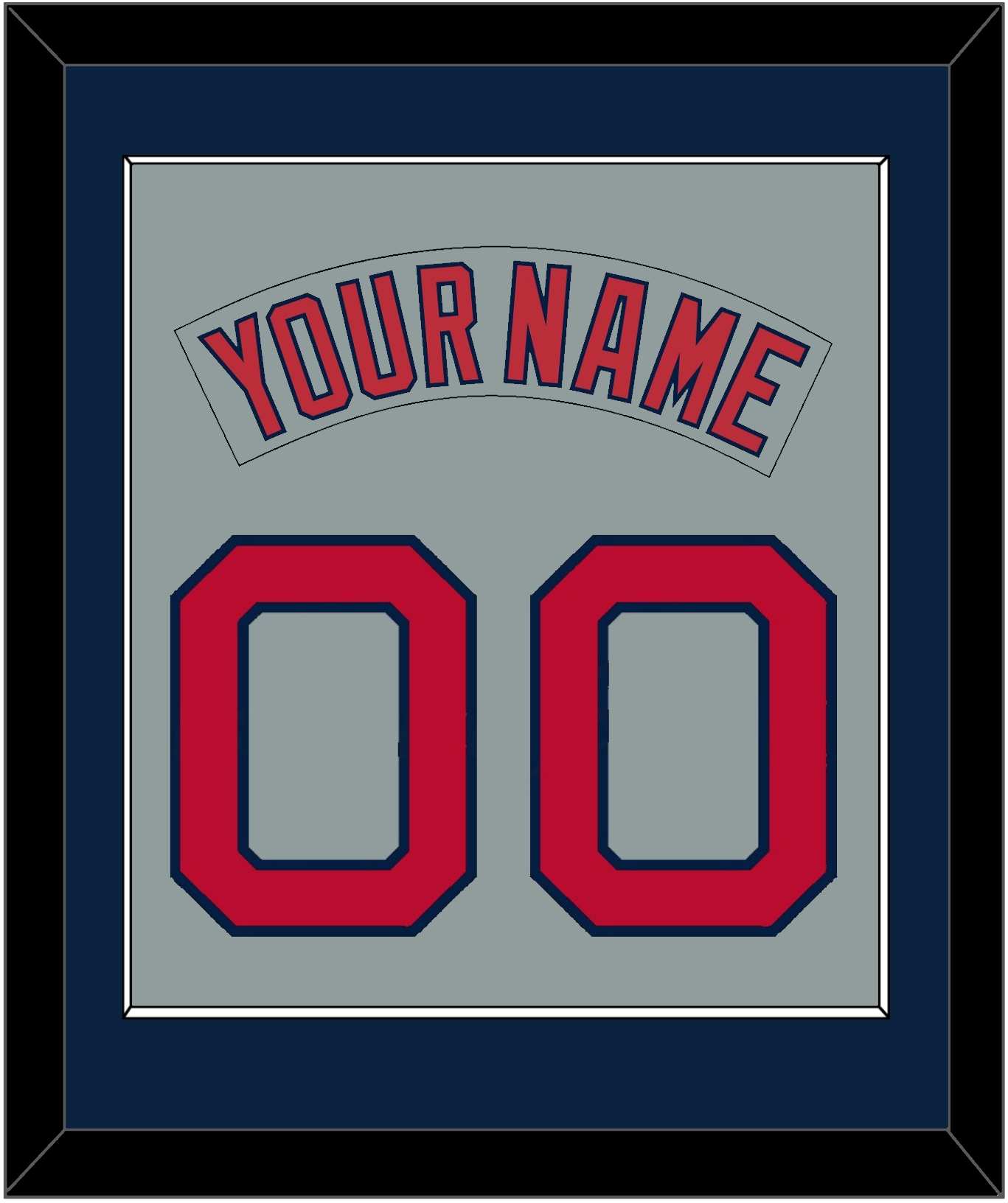 Boston Nameplate & Number (Back) Combined - Road Gray (1992-2008) - Essential Tier 3