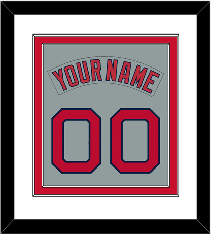 Boston Nameplate & Number (Back) Combined - Road Gray (1992-2008) - Signature Tier 1