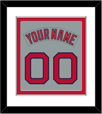 Boston Nameplate & Number (Back) Combined - Road Gray (1992-2008) - Double Mat 1