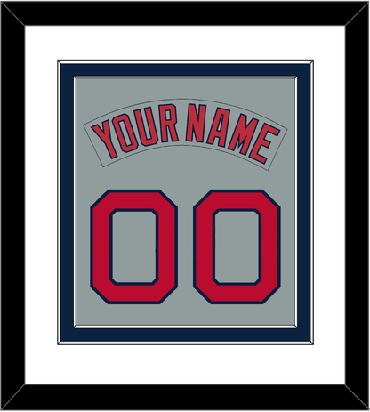 Boston Nameplate & Number (Back) Combined - Road Gray (1992-2008) - Signature Tier 2
