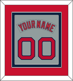 Boston Nameplate & Number (Back) Combined - Road Gray (1992-2008) - Double Mat 3