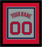 Boston Nameplate & Number (Back) Combined - Road Gray (1992-2008) - Double Mat 3