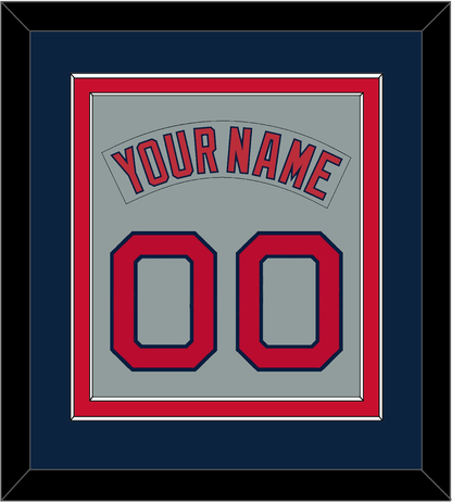 Boston Nameplate & Number (Back) Combined - Road Gray (1992-2008) - Signature Tier 4