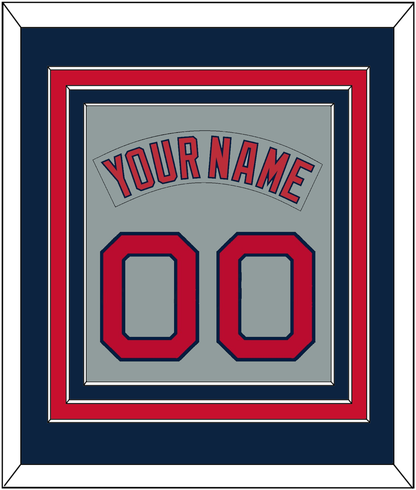 Boston Nameplate & Number (Back) Combined - Road Gray (1992-2008) - Premier Tier 3