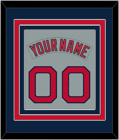 Boston Nameplate & Number (Back) Combined - Road Gray (1992-2008) - Premier Tier 3