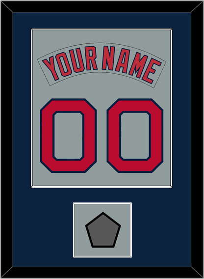 Boston Nameplate & Number (Back) Combined With World Series Jersey Patch - Road Gray (1992-2008) - Essential Tier 3