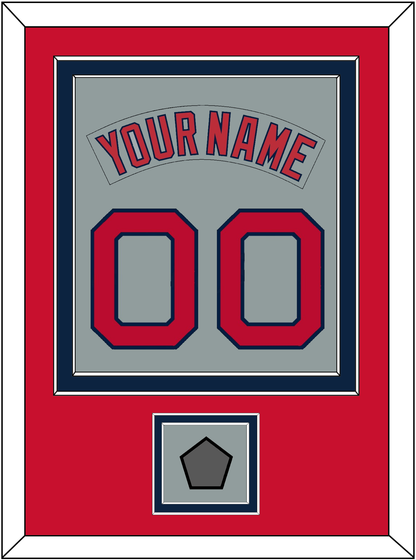 Boston Nameplate & Number (Back) Combined With World Series Jersey Patch - Road Gray (1992-2008) - Signature Tier 3