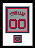 Boston Nameplate & Number (Back) Combined With World Series Jersey Patch - Road Gray (1992-2008) - Triple Mat 1