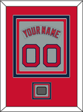 Boston Nameplate & Number (Back) Combined With World Series Jersey Patch - Road Gray (1992-2008) - Triple Mat 2