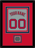 Boston Nameplate & Number (Back) Combined With World Series Jersey Patch - Road Gray (1992-2008) - Triple Mat 2