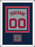 Boston Nameplate & Number (Back) Combined With World Series Jersey Patch - Road Gray (1992-2008) - Triple Mat 3