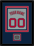 Boston Nameplate & Number (Back) Combined With World Series Jersey Patch - Road Gray (1992-2008) - Triple Mat 3