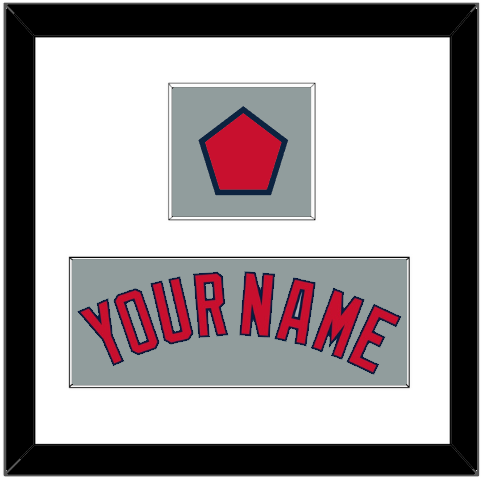 Boston Name & Logo Patch - Road Gray - Single Mat 1