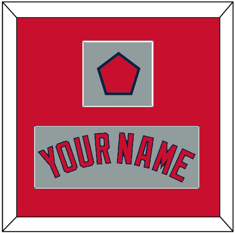 Boston Name & Logo Patch - Road Gray - Single Mat 2