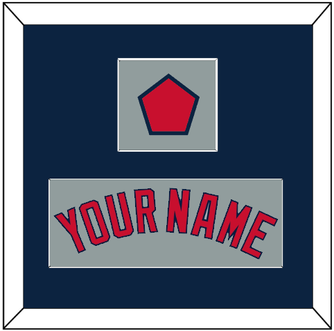 Boston Name & Logo Patch - Road Gray - Single Mat 3