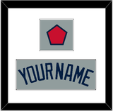 Boston Name & Logo Patch - Road Gray (2009-2013) - Single Mat 1