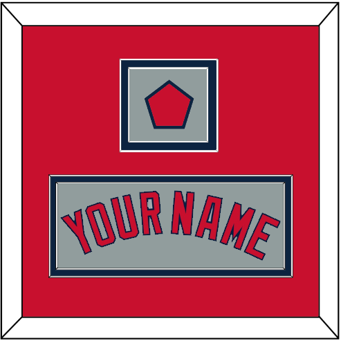 Boston Name & Logo Patch - Road Gray - Double Mat 3