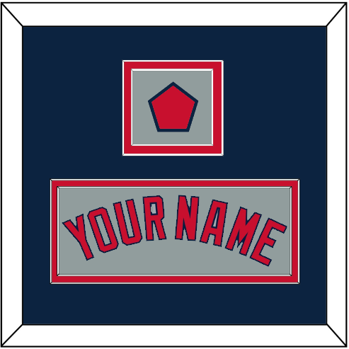 Boston Name & Logo Patch - Road Gray - Double Mat 4