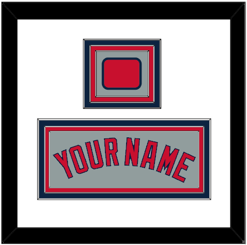 Boston Name & Logo Patch - Road Gray - Triple Mat 1