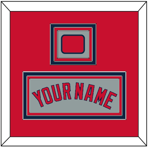 Boston Name & Logo Patch - Road Gray - Triple Mat 2