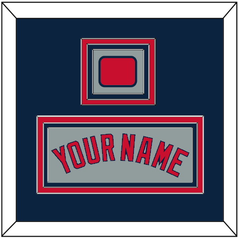 Boston Name & Logo Patch - Road Gray - Triple Mat 3