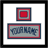 Boston Name & Logo Patch - Road Gray (2009-2013) - Triple Mat 1