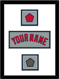 Boston Name, Logo Patch & World Series Jersey Patch - Road Gray - Double Mat 2