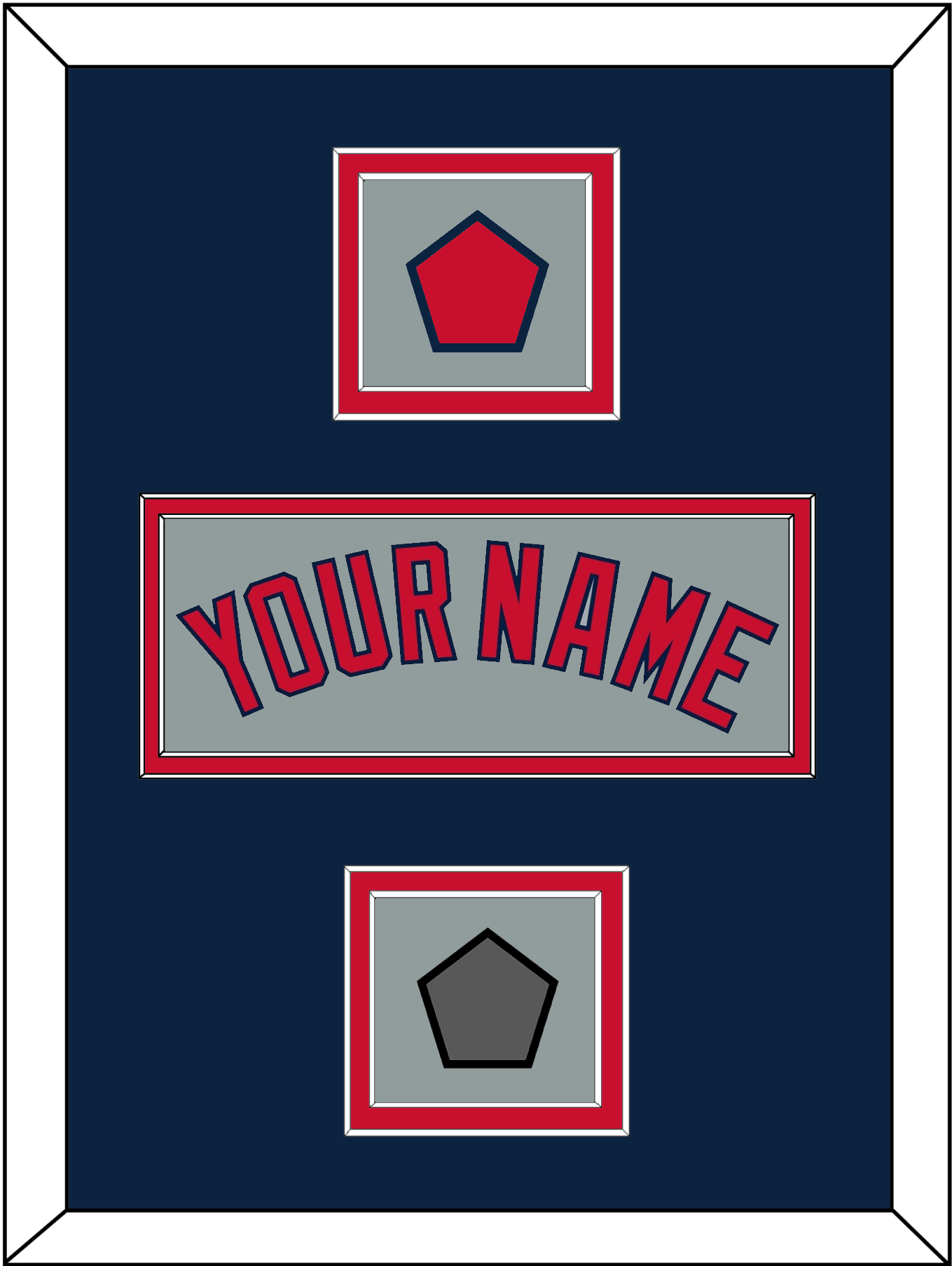 Boston Name, Logo Patch & World Series Jersey Patch - Road Gray - Signature Tier 4