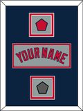 Boston Name, Logo Patch & World Series Jersey Patch - Road Gray - Double Mat 4