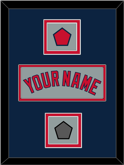 Boston Name, Logo Patch & World Series Jersey Patch - Road Gray - Signature Tier 4