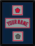 Boston Name, Logo Patch & World Series Jersey Patch - Road Gray - Double Mat 4