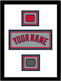 Boston Name, Logo Patch & World Series Jersey Patch - Road Gray - Triple Mat 1