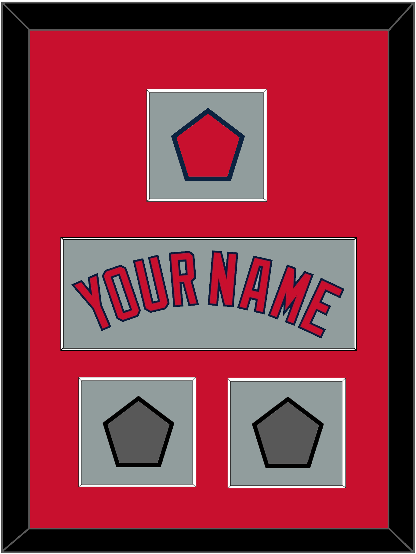 Boston Name, Logo Patch & Two World Series Champions Patches - Road Gray - Essential Tier 2