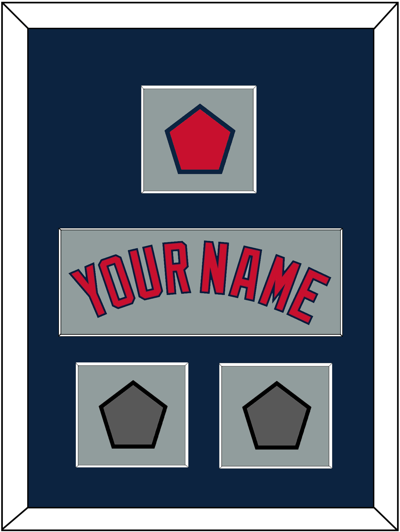 Boston Name, Logo Patch & Two World Series Champions Patches - Road Gray - Essential Tier 3
