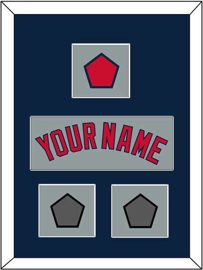 Boston Name, Logo Patch & Two World Series Champions Patches - Road Gray - Essential Tier 3