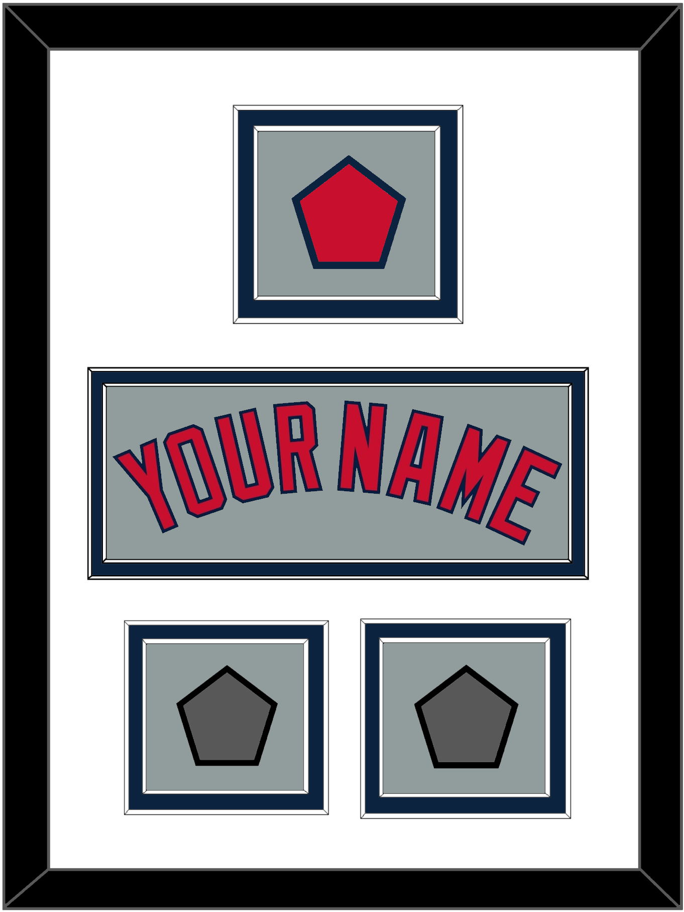 Boston Name, Logo Patch & Two World Series Champions Patches - Road Gray - Signature Tier 2