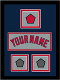 Boston Name, Logo Patch & Two World Series Jersey Patches - Road Gray - Double Mat 4