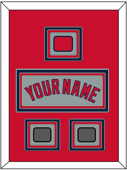 Boston Name, Logo Patch & Two World Series Champions Patches - Road Gray - Premier Tier 2